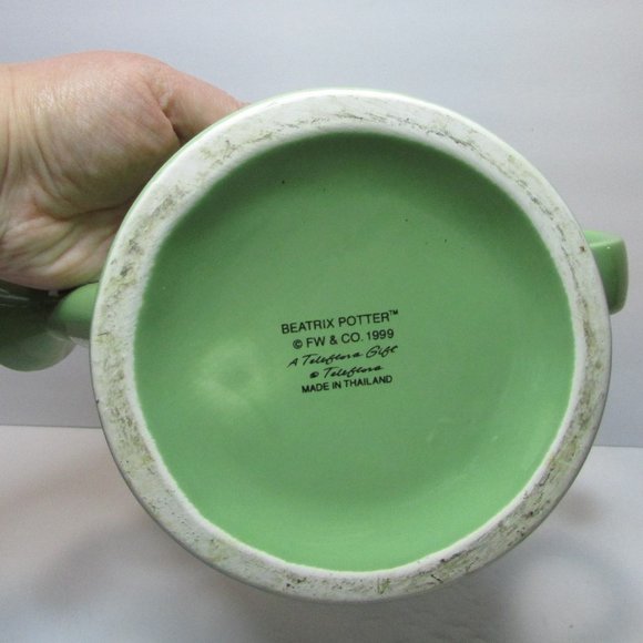 vintage Beatrix Potter Teleflora Peter Rabbit Watering Can vase holder spring - Picture 10 of 11